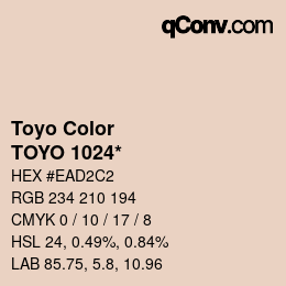 カラーコード: Toyo Color - TOYO 1024* | qconv.com