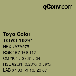 カラーコード: Toyo Color - TOYO 1029* | qconv.com