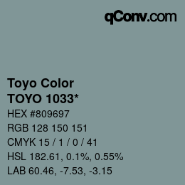 カラーコード: Toyo Color - TOYO 1033* | qconv.com