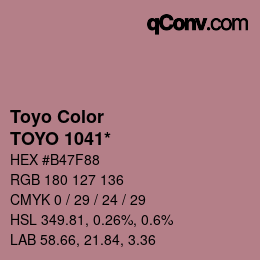カラーコード: Toyo Color - TOYO 1041* | qconv.com