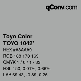 Color code: Toyo Color - TOYO 1042* | qconv.com