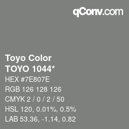 Color code: Toyo Color - TOYO 1044* | qconv.com