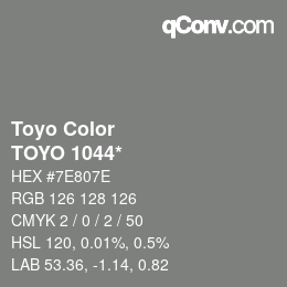 カラーコード: Toyo Color - TOYO 1044* | qconv.com