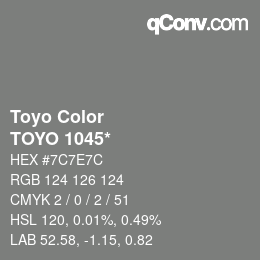 カラーコード: Toyo Color - TOYO 1045* | qconv.com