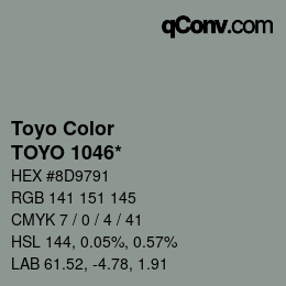 Color code: Toyo Color - TOYO 1046* | qconv.com