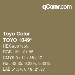 Color code: Toyo Color - TOYO 1049* | qconv.com