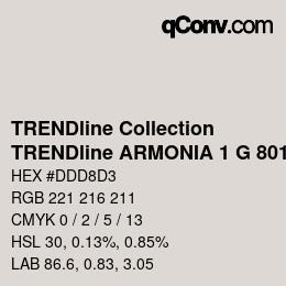 Color code: TRENDline Collection - TRENDline ARMONIA 1 G 8010 | qconv.com