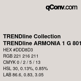 カラーコード: TRENDline Collection - TRENDline ARMONIA 1 G 8010 | qconv.com