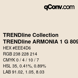 Color code: TRENDline Collection - TRENDline ARMONIA 1 G 8090 | qconv.com