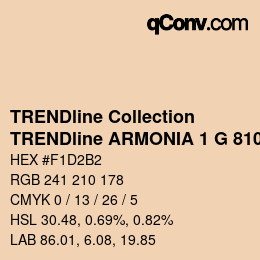 Color code: TRENDline Collection - TRENDline ARMONIA 1 G 8100 | qconv.com