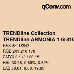 カラーコード: TRENDline Collection - TRENDline ARMONIA 1 G 8100 | qconv.com