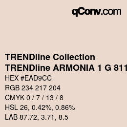 Color code: TRENDline Collection - TRENDline ARMONIA 1 G 8110 | qconv.com