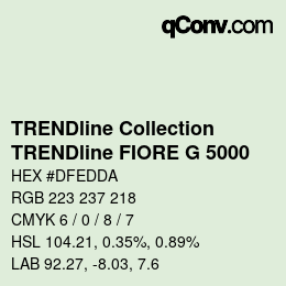 カラーコード: TRENDline Collection - TRENDline FIORE G 5000 | qconv.com