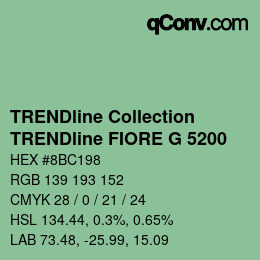 Color code: TRENDline Collection - TRENDline FIORE G 5200 | qconv.com