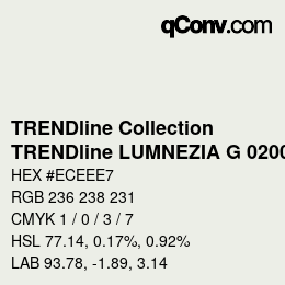 Farbcode: TRENDline Collection - TRENDline LUMNEZIA G 0200 | qconv.com