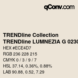 カラーコード: TRENDline Collection - TRENDline LUMNEZIA G 0230 | qconv.com