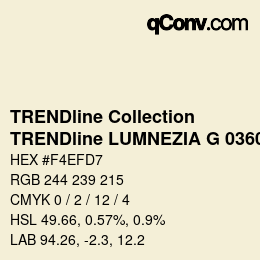 Farbcode: TRENDline Collection - TRENDline LUMNEZIA G 0360 | qconv.com