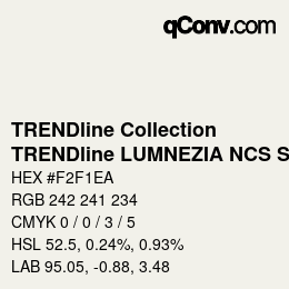 Código de color: TRENDline Collection - TRENDline LUMNEZIA NCS S0500-N | qconv.com