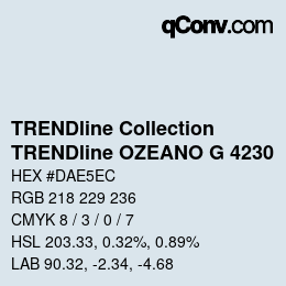 カラーコード: TRENDline Collection - TRENDline OZEANO G 4230 | qconv.com