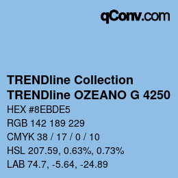 カラーコード: TRENDline Collection - TRENDline OZEANO G 4250 | qconv.com