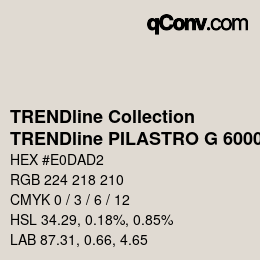 Farbcode: TRENDline Collection - TRENDline PILASTRO G 6000 | qconv.com