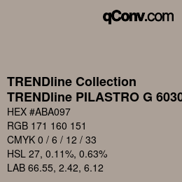 Color code: TRENDline Collection - TRENDline PILASTRO G 6030 | qconv.com