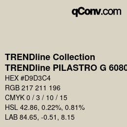 カラーコード: TRENDline Collection - TRENDline PILASTRO G 6080 | qconv.com