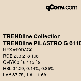 Farbcode: TRENDline Collection - TRENDline PILASTRO G 6110 | qconv.com