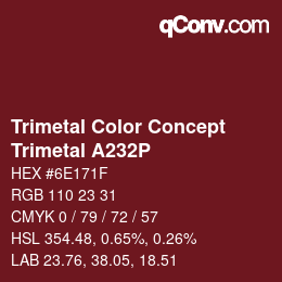 カラーコード: Trimetal Color Concept - Trimetal A232P | qconv.com