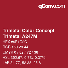 カラーコード: Trimetal Color Concept - Trimetal A247M | qconv.com