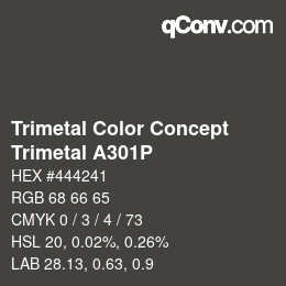 Código de color: Trimetal Color Concept - Trimetal A301P | qconv.com