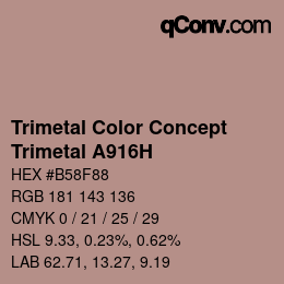 カラーコード: Trimetal Color Concept - Trimetal A916H | qconv.com