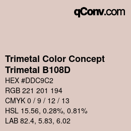 Code couleur: Trimetal Color Concept - Trimetal B108D | qconv.com