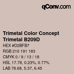 Código de color: Trimetal Color Concept - Trimetal B209D | qconv.com