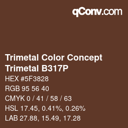 カラーコード: Trimetal Color Concept - Trimetal B317P | qconv.com