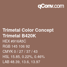 Código de color: Trimetal Color Concept - Trimetal B420K | qconv.com