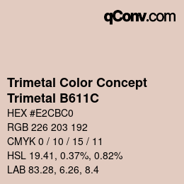 カラーコード: Trimetal Color Concept - Trimetal B611C | qconv.com