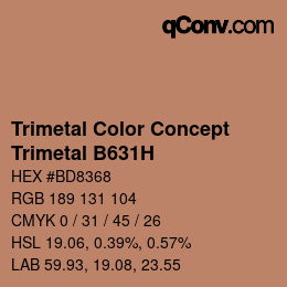 Farbcode: Trimetal Color Concept - Trimetal B631H | qconv.com