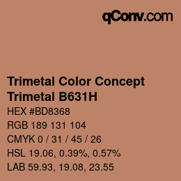 カラーコード: Trimetal Color Concept - Trimetal B631H | qconv.com