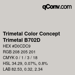 Código de color: Trimetal Color Concept - Trimetal B702D | qconv.com