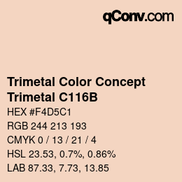 カラーコード: Trimetal Color Concept - Trimetal C116B | qconv.com