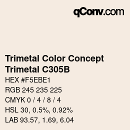 Código de color: Trimetal Color Concept - Trimetal C305B | qconv.com