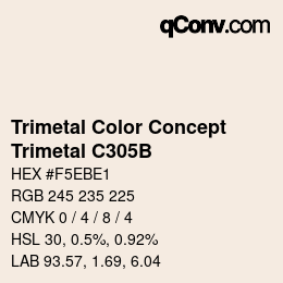 カラーコード: Trimetal Color Concept - Trimetal C305B | qconv.com