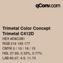 Código de color: Trimetal Color Concept - Trimetal C412D | qconv.com