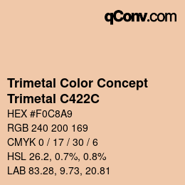 Color code: Trimetal Color Concept - Trimetal C422C | qconv.com