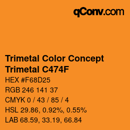 カラーコード: Trimetal Color Concept - Trimetal C474F | qconv.com