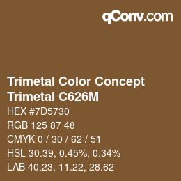 Color code: Trimetal Color Concept - Trimetal C626M | qconv.com