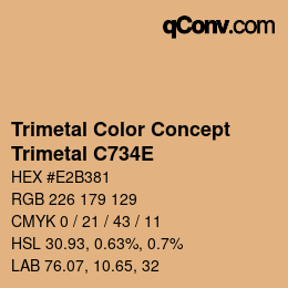 Color code: Trimetal Color Concept - Trimetal C734E | qconv.com