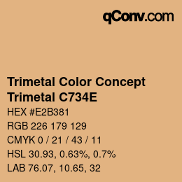 Código de color: Trimetal Color Concept - Trimetal C734E | qconv.com