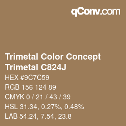 カラーコード: Trimetal Color Concept - Trimetal C824J | qconv.com